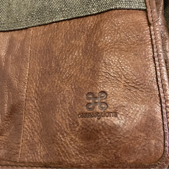 CARRAIGDONN leather/canvas crossbody bag - Picture 2 of 6